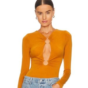Reyes Bodysuit in Burnt Orange